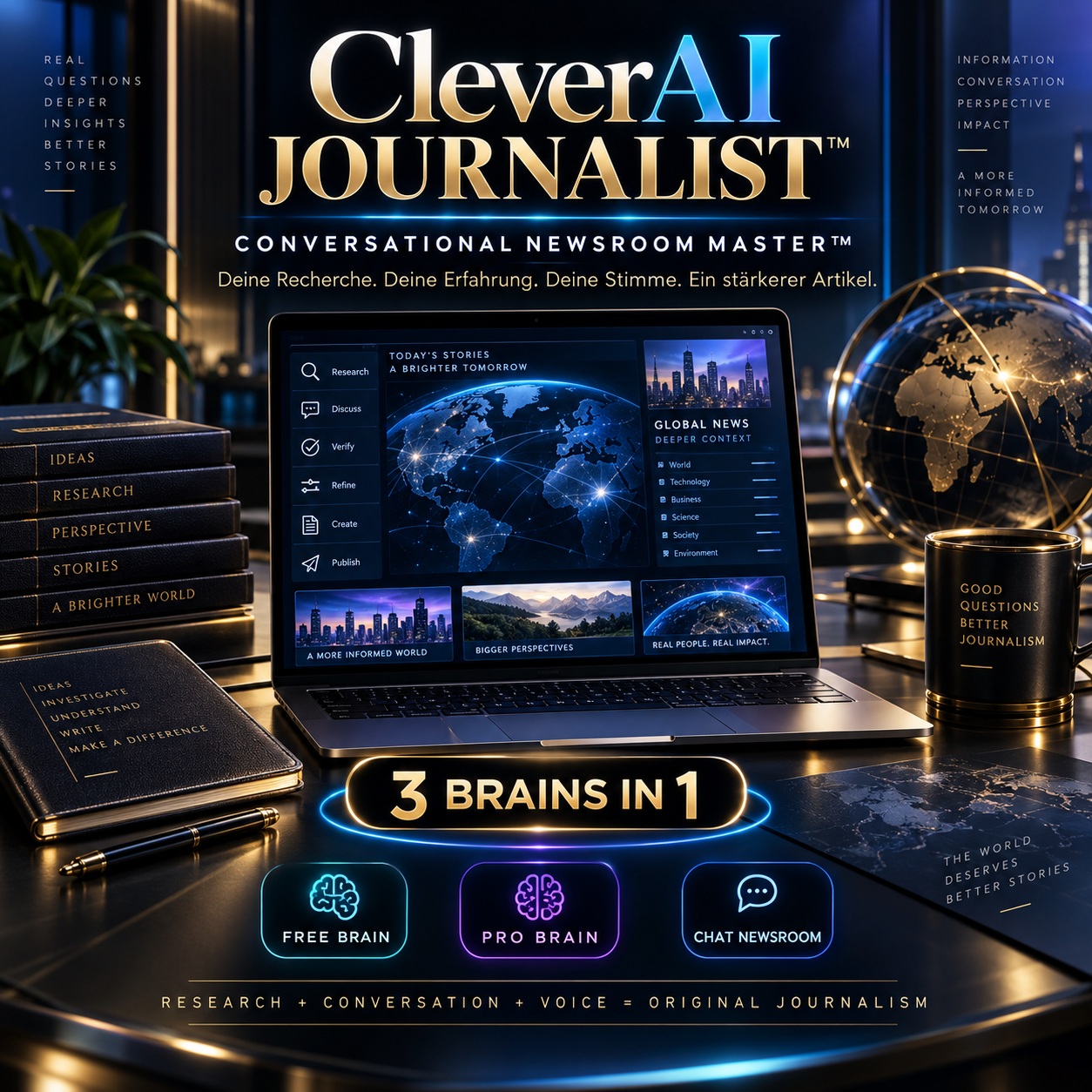 CleverAI JOURNALIST – dialogbasierter AI-Newsroom von QLABS