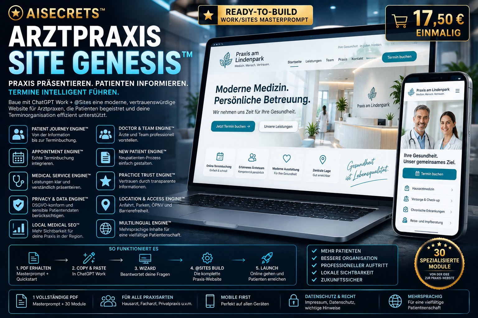 ✪ AISECRETS™ ARZTPRAXIS SITE GENESIS™ Produktbild