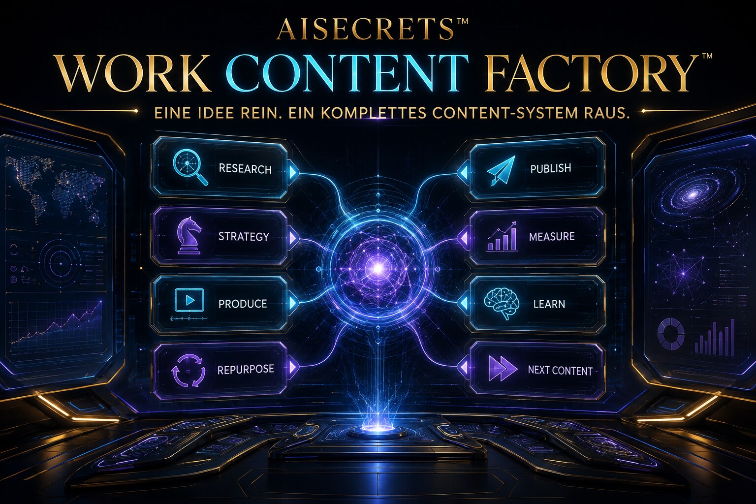 AISECRETS WORK CONTENT FACTORY – Content Command Center für ChatGPT Work